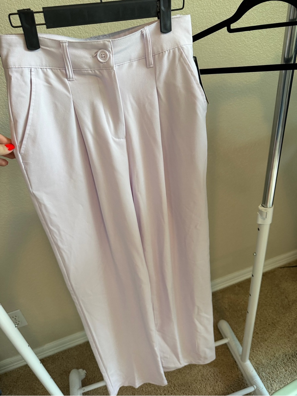 wild fable Light Lavender Wide-Leg Trousers